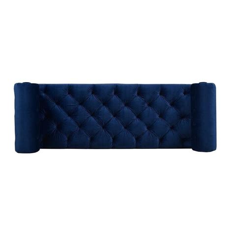 Benches: Knight Home Velvet Armed Storage Bench, Ivory