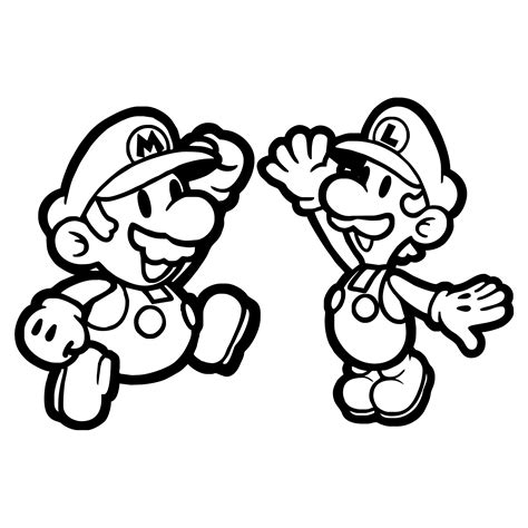 Mario and Luigi - Super Mario Bros. Coloring Pages