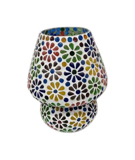 Buy Growing India Mosaic Glass Mushroom Shaped Table Lamp (GITL06SM01 ...