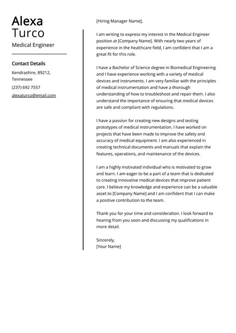 Image result for Cover Letter Examples Tissue Engineering