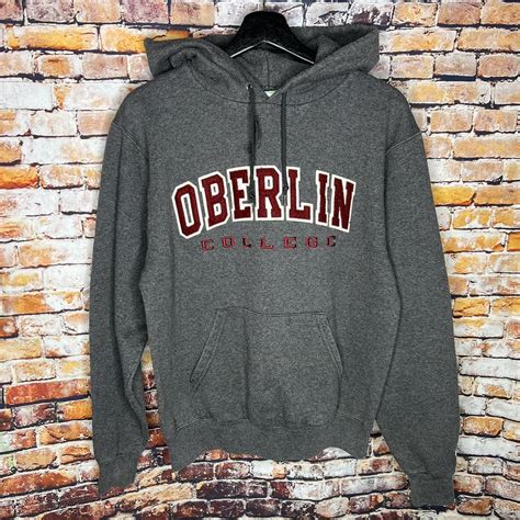 Champion Oberlin Collegiate Hooded Sweatshirt... - Depop