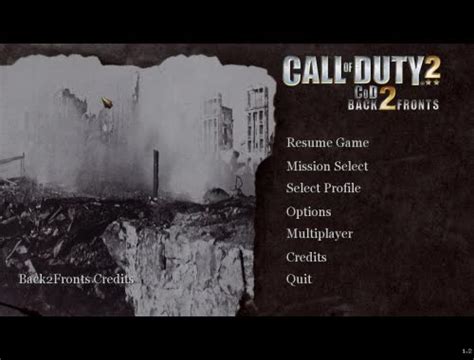 Image result for Cod2 Menu