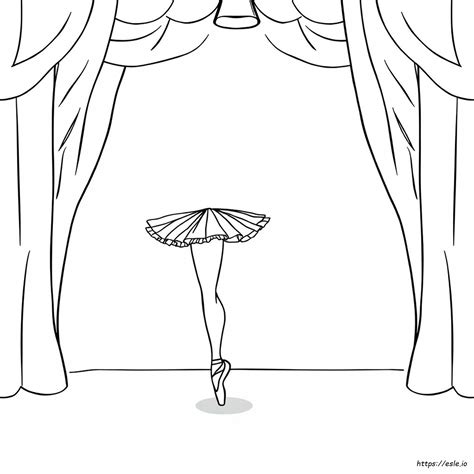 Ballet Pointe Shoes Coloring Pages