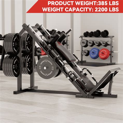 Waxman Leg Press Hack Squat Machine Combo, 2-in-1Leg Exercise Machine ...