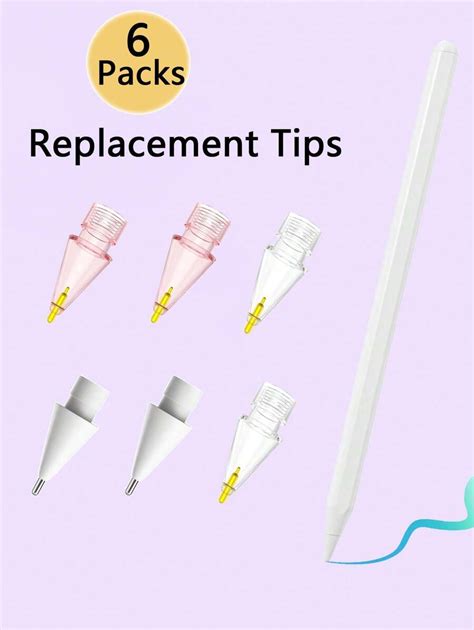 6 Packungen Ersatzspitzen kompatibel mit Apple Pencil 2. Generation ...