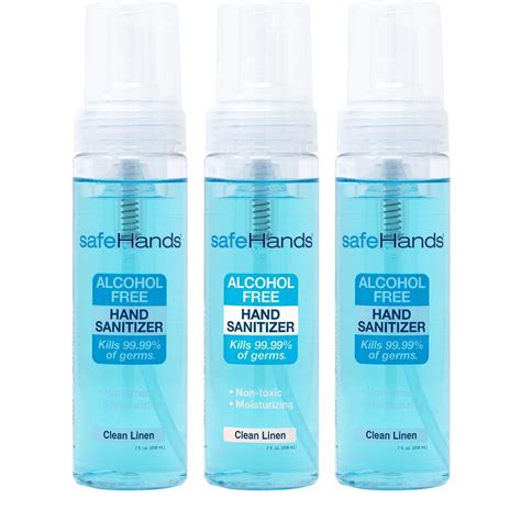 Amazon.com : safeHands Alcohol-Free Hand Sanitizer - No Alcohol Foaming Hand Sanitizer in Pump ...