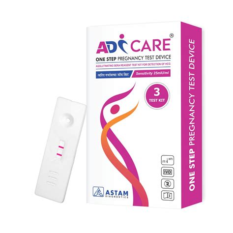 Buy ADiCARE One Step Urine HCG Pregnancy Test kit Device Pack of 3 ...