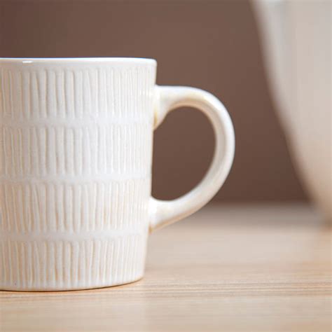 White Ribbed Coffee Mug Set Of 6 220ml Online - Premium Coffee Mug ...