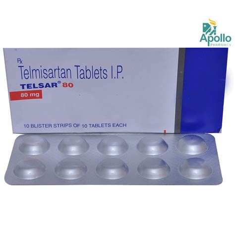 Telsar 80 Tablet 10's Price, Uses, Side Effects, Composition - Apollo ...
