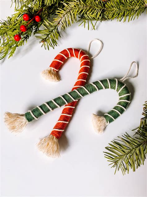 How to Make Macrame Candy Cane Ornaments — The Green Mad House