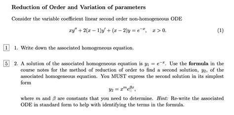 Image result for First Order Variation of Parameters Step by Step