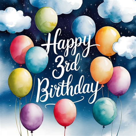 Free Download Happy 3rd Birthday