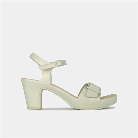 BATA COMFIT MID-HEEL SANDALS WITH BUCKLE STRAPS FOR WOMEN