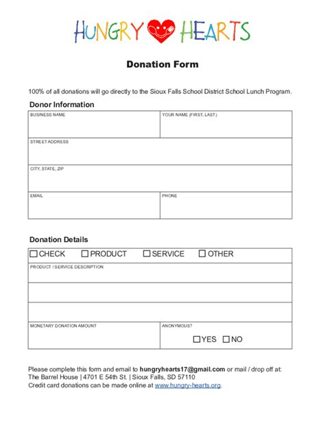 Fillable Online FREE 4+ Nonprofit Donation Forms in PDFMS WordFREE 4 ...