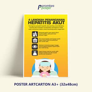 Jual Poster Kesehatan 4 Langkah Penanganan Hepatitis Akut / Hepatitis ...