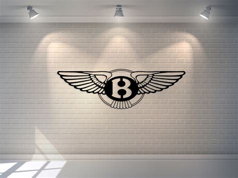 Bentley Car Logo Wooden Wall Decor-bentley Emblem Wood Art-car Lovers Gift-garage Decal-luxury ...