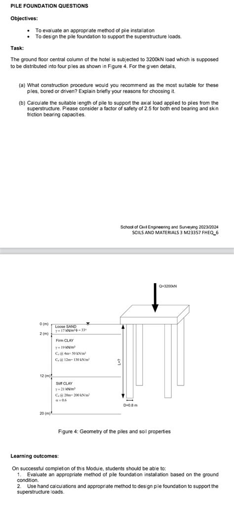 Pile Foundations Solved Questions 的图像结果