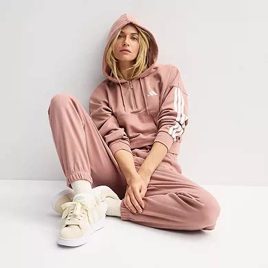 Women's adidas Essentials 3-Stripes Sportswear Quarter-Zip Hoodie