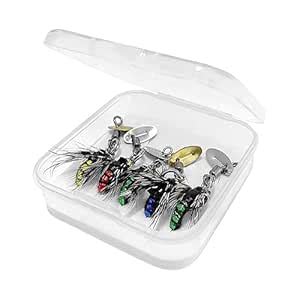 LOOM TREE® 5Pcs Artificial Baits Feathers Fly Fishing Lure for ...