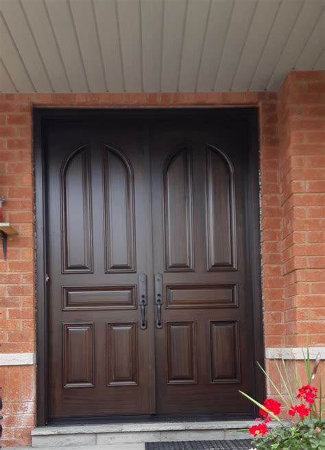 Traditional Solid Wood Double Front Entry Door - Modern Doors