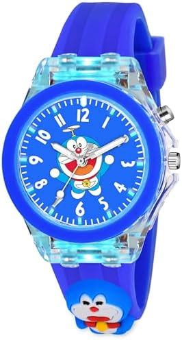 Buy SWADESI STUFF Cute Cartoon Multi Color Lights Rubber Strap Analog ...