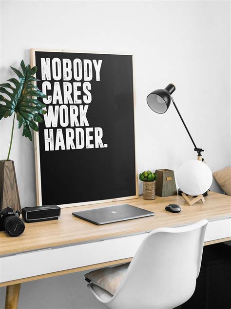 Jocko Willink Nobody Cares Work Harder | Motivational Poster, Wall Art ...