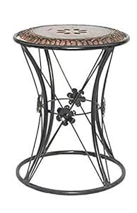 A R Enterprises Handmade Wrought Iron and Wooden Stool : Amazon.in ...