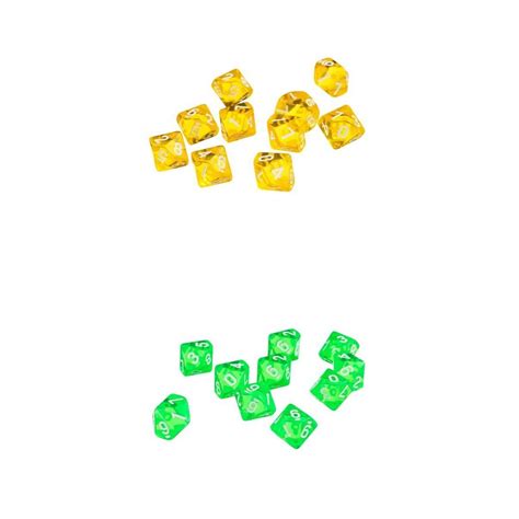 FLAWISH 20 Pack 10 Sided Dice D10 Transparent Polyhedral Dice for ...