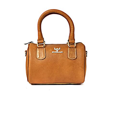 Syraah Luxe Barrel Bag - Tan Premium Leather Handbag – SYRAAH