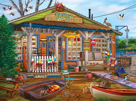 Castaway Bait and Tackle - 300 Piece Jigsaw Puzzle by RoseArt | Puzzle ...