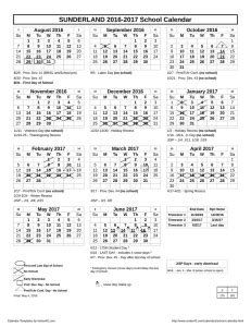 Noblesville School Corporation School Year Calendar