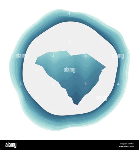 South Carolina logo. Badge of the US state. Layered circular sign ...