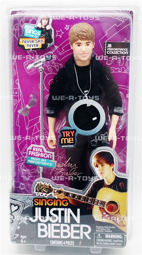 Singing Justin Bieber Doll JB Performance Collection Bravado 2011 NRFB ...