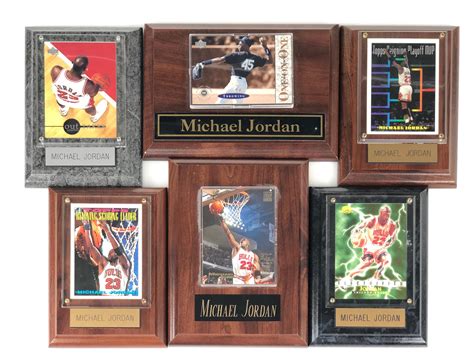 Lot - 6PC TOPPS UPPER DECK MICHAEL JORDAN CARD PLAQUES