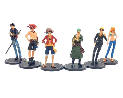 Buy PINAKA One Piece Big Action Figure Set of 6 Anime Figurine 17 Cms ...