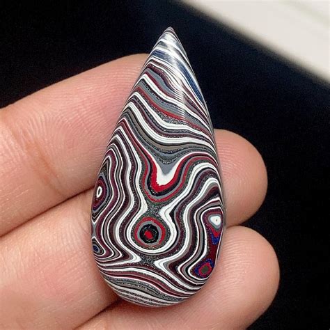 Buy Pear Fordite Gemstone 35x17x5mm, Natural Detroite Agate 13.50crts ...