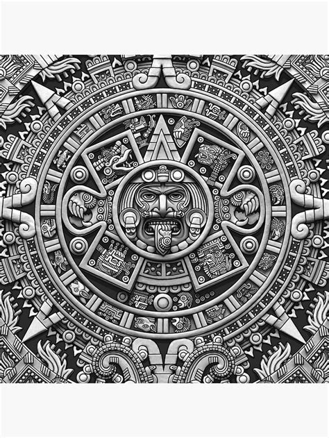 Background American Aztec Calendar Old Stone Pillow Case Cover Cushion ...