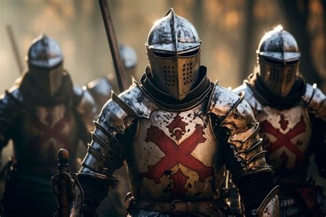 Medieval historical rendering of knights | AI-generated image