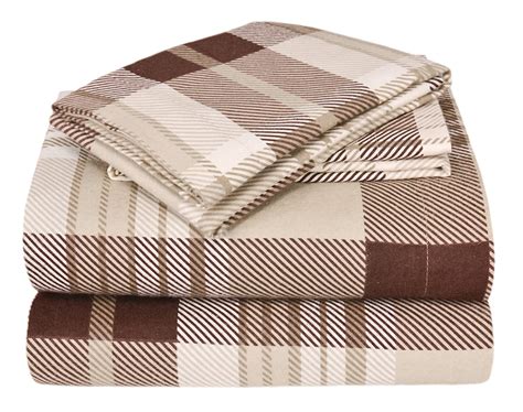 Buy Elite Home Winter Nights Flannel 100-Percent Cotton 4-Piece Sheet ...