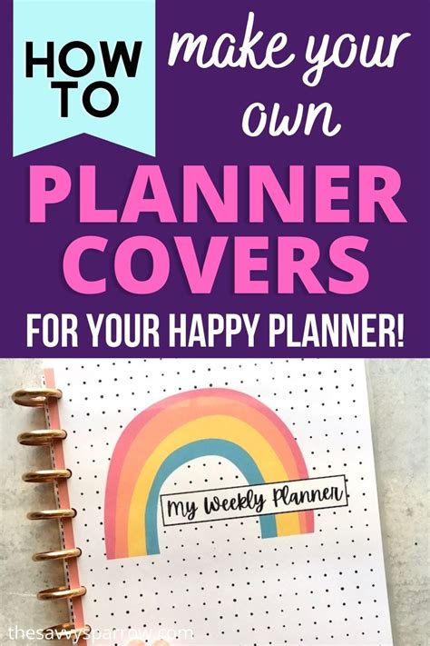 happy planner cover template