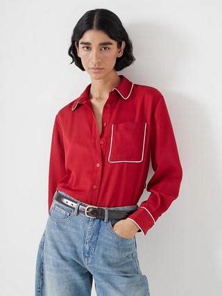 HUSH Kinsey Piping Detail Long Sleeve Shirt