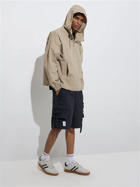 Buy Nuon Beige Solid Hoodie from Westside