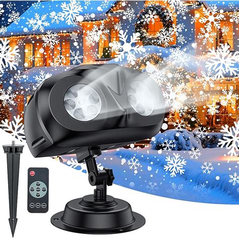 Etokfoks Outdoor Snowflake Projector Light IP65 Waterproof Dynamic LED ...