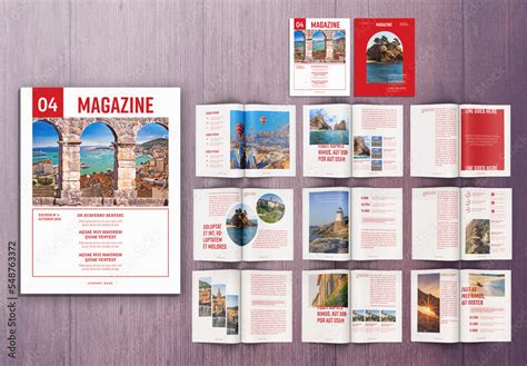 Minimalist Magazine Layout Stock Template | Adobe Stock