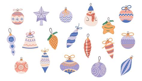 Set of Christmas ornaments. illustration in cartoon style. 53085531 ...