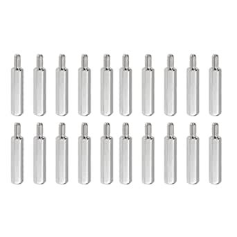 YOKIVE 20 Pcs M3 Standoff Screws, Nickel Plated Hex PCB Standoffs, Keep ...
