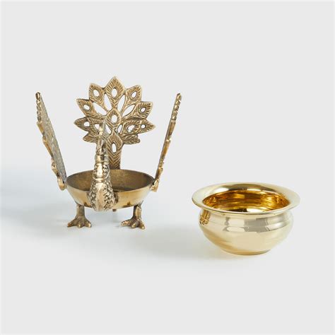 Buy Upasana Metal Peacock Decorative Bowl from Home Centre at just INR ...