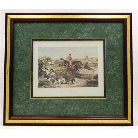 Lot of 2 FRAMED W. SHAYER PRINTS Engraved by C.R. STOCK "THE MEET ...