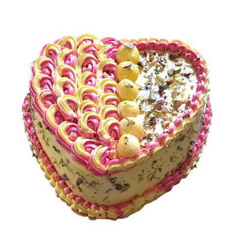 Heart Shape rasmalai Cream cake