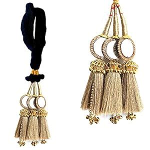 SANDYNAVZ Mirror Design Paranda Parandi Braid Tassles Hair Accessory ...